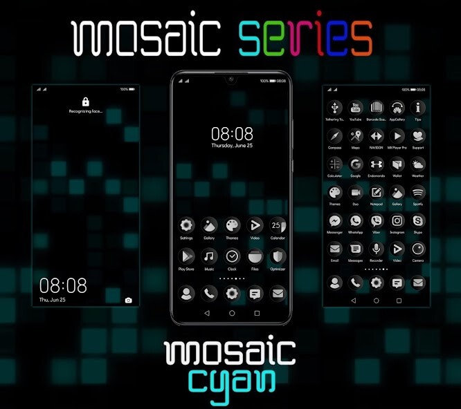 Run android online APK [EMUI 10]Mosaic Cyan Theme from MyAndroid or emulate [EMUI 10]Mosaic Cyan Theme using MyAndroid
